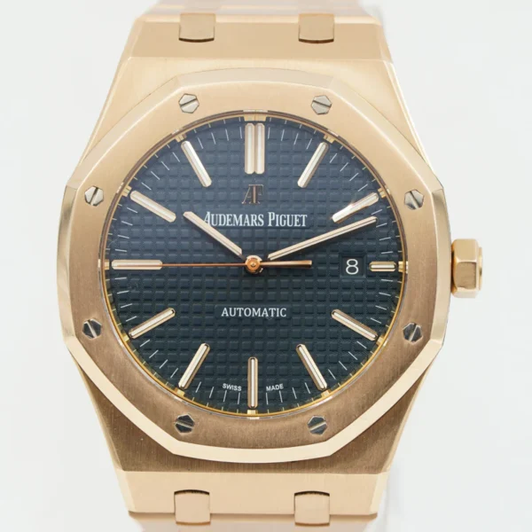 Audemars Piguet Royal Oak Rose Gold BLACK Dial 15500 MODEL super master clone watch