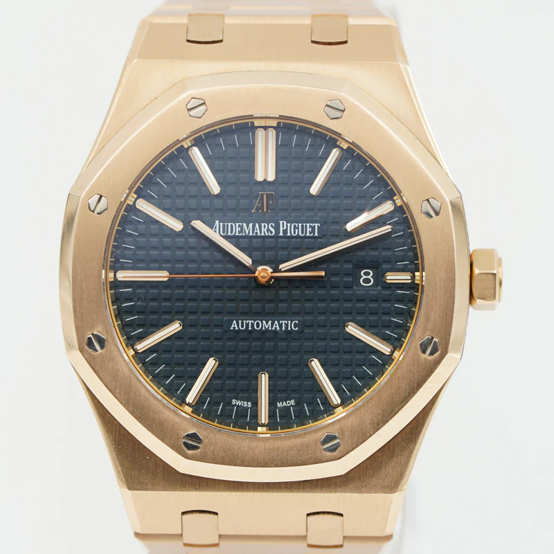 Audemars Piguet Royal Oak Rose Gold BLACK Dial 15500 MODEL super master clone watch