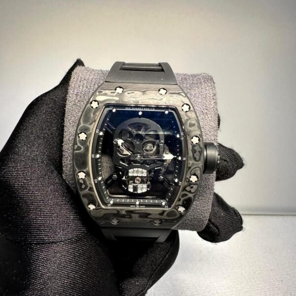 Richard Mille RM52 Skull with carbon working tourbillon Black super clone 1:1 watch