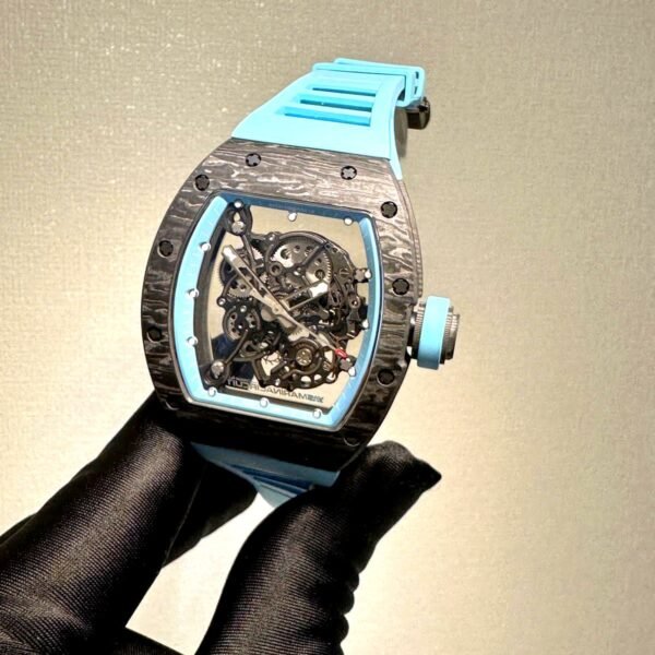 Richard Mille RM 055 Yas Marin black dial blue strap super clone slim 1:1 watches in dubai
