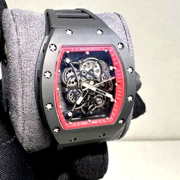 RICHARD MILLE RM 055 Black watch with red marking super clone 1:1 Slim watch with complete working