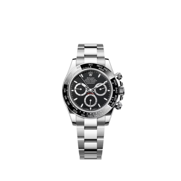 ROLEX DAYTONA BLACK DIAL STEEL SUPER MASTER WATCH