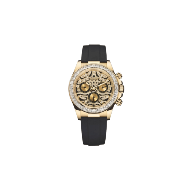 ROLEX DAYTONA EYE OF THE TIGER GOLD DIAMOND EDITION SWISS ETA WATCH