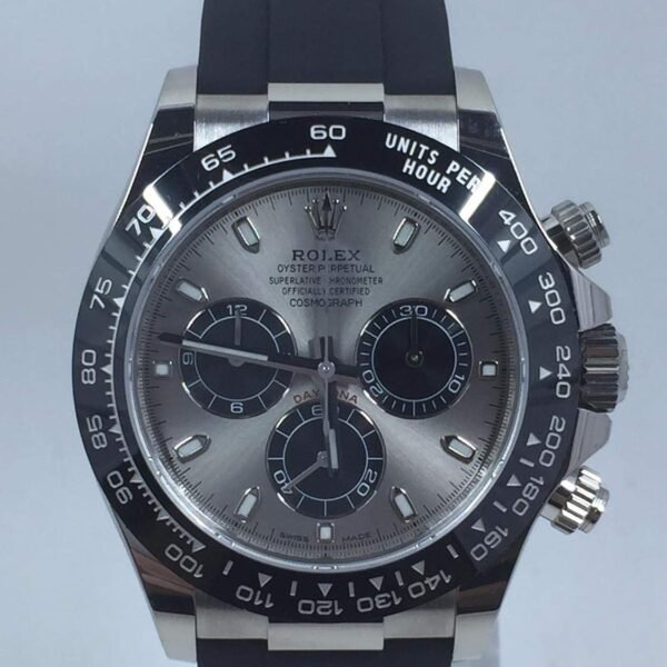 Rolex Cosmograph Daytona Grey Dial  rubber strap super clone watch