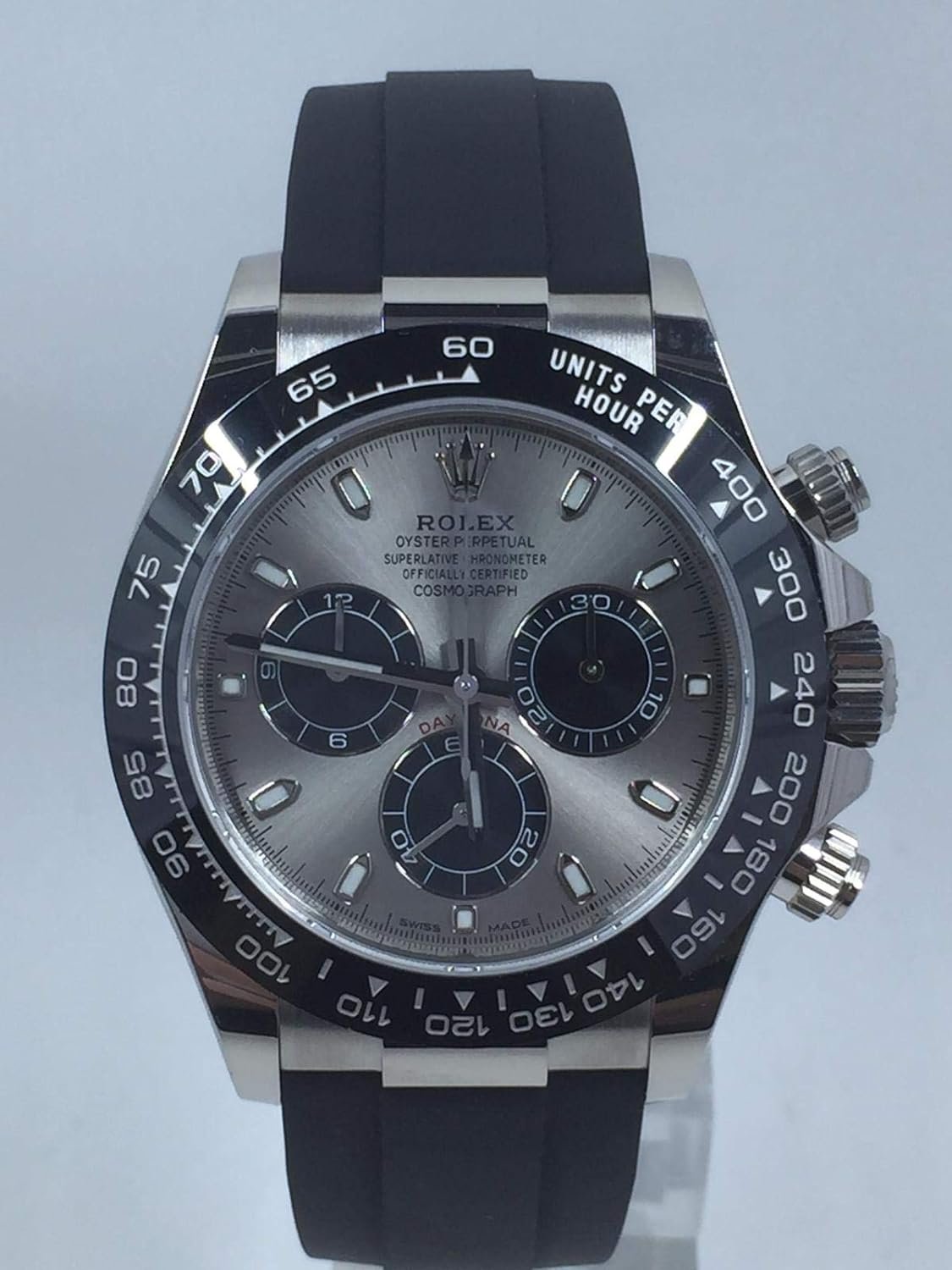 Rolex Cosmograph Daytona Grey Dial rubber strap super clone watch