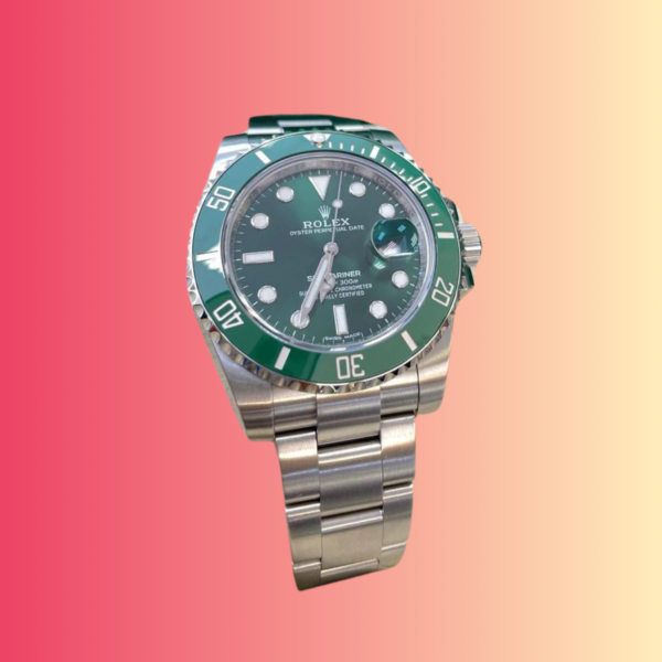 ROLEX SUBMARINER BLACK DIAL GREEN BEZEL FULL STEEL SWISS SUPER MASTER WATCH