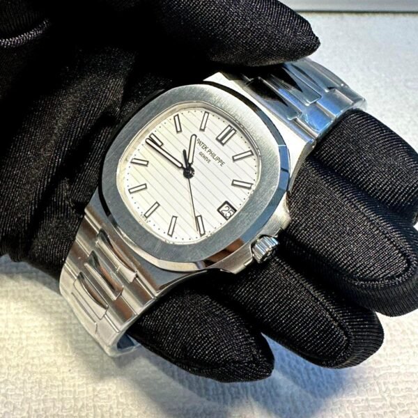 Patek Philippe Nautilus white dial Super Master watch