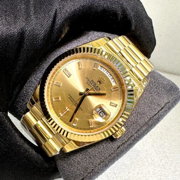 Rolex day date gold dial full gold bracelet super clone watch