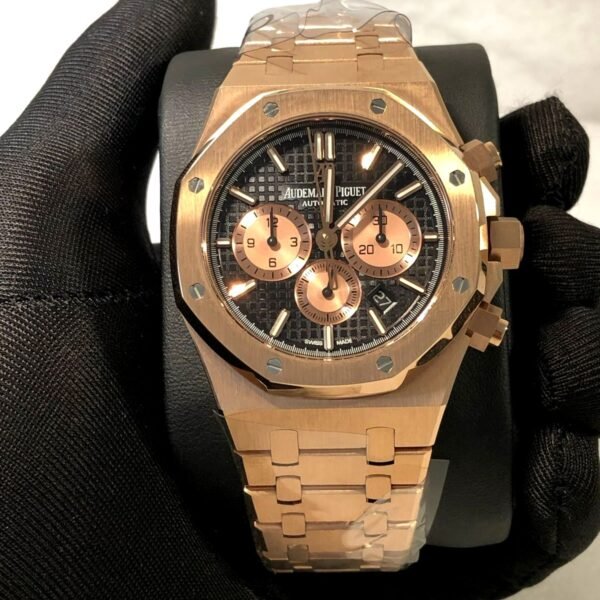 Audemars Piguet Royal Oak Rose gold black dial chronograph 1:1 super clone watch