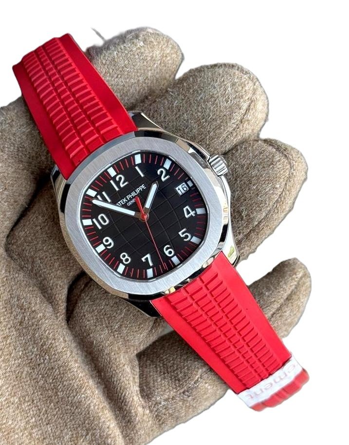 Patek Philippe Aquanaut 5167a RED STRAP SLIM SUPER CLONE WATCH