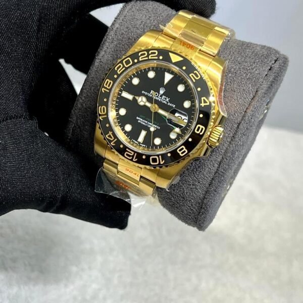 Rolex GMT Master II Black Dial full gold oyster bracelet super clone watches in dubai