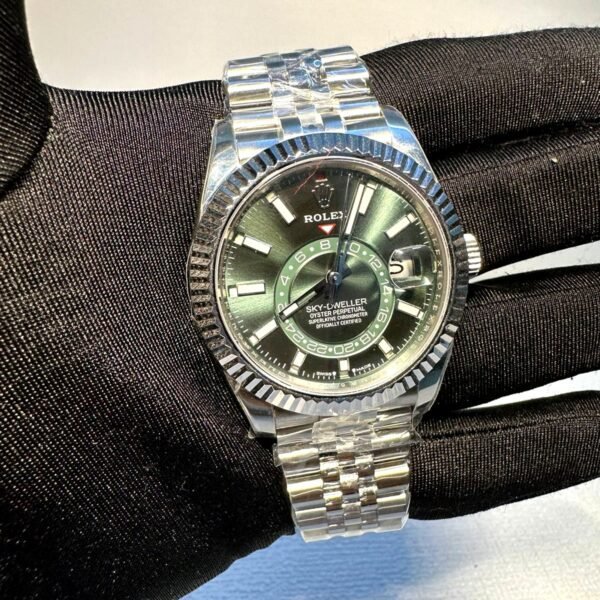 Rolex Sky-Dweller Green Dial Jubilee Bracelet super clone watches in dubai