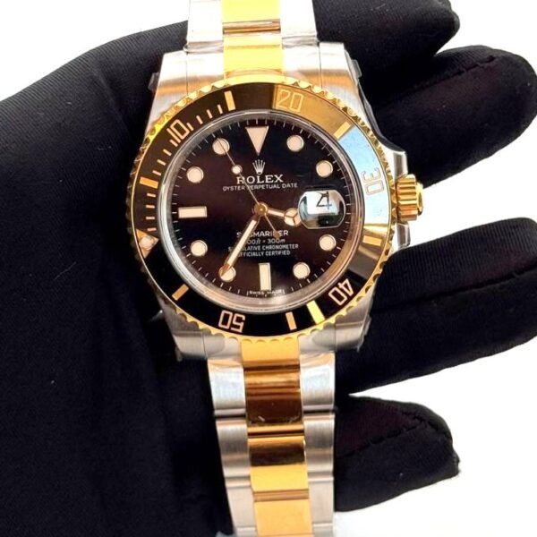 Rolex Submariner 40mm Two-Tone Black Dial super clone replica watches in dubai