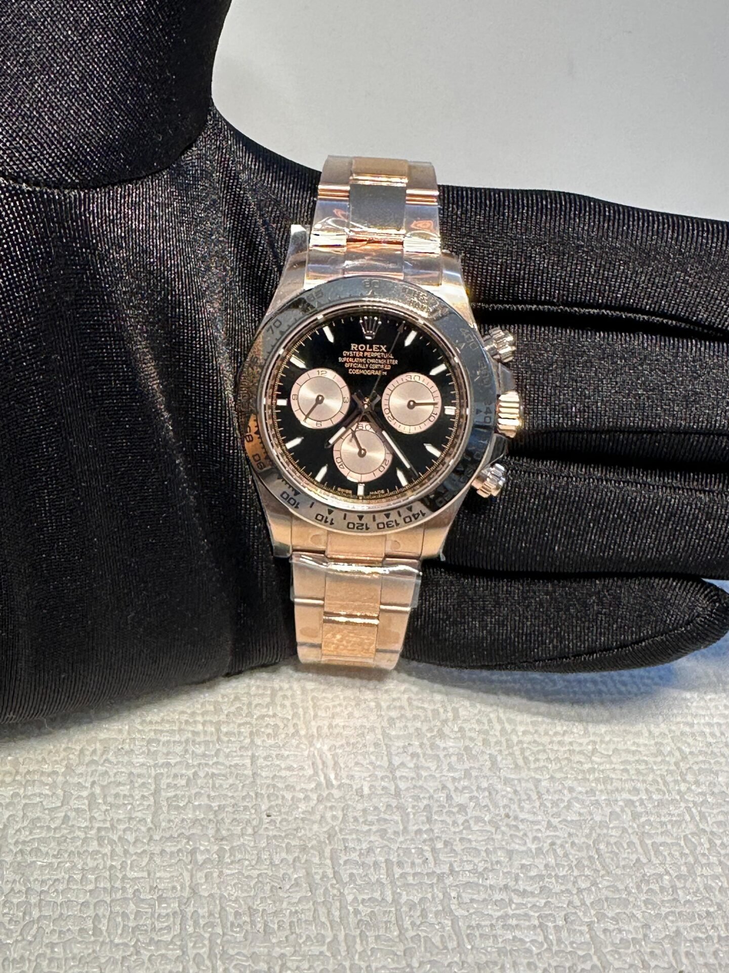 Replica Rolex Cosmograph Daytona 18K Rose Gold Black Dial Replica Rolex Cosmograph Daytona 18K Rose Gold Black Dial