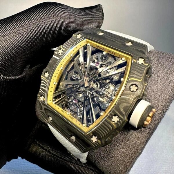 Richard Mille RM 12-01 with white rubber strap super clone replica watches in Dubai